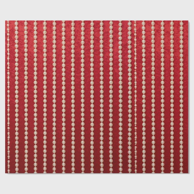 Papel De Presente Design de Pérola com Visual em Veludo Vermelho e B (Aberto)