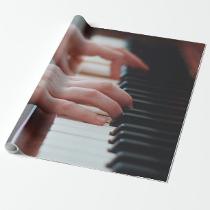 Papel De Presente Design de Piano bonito