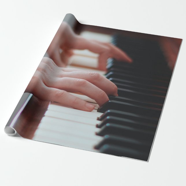 Papel De Presente Design de Piano bonito (Desenrolado)