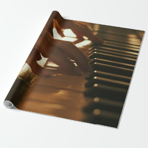 Papel De Presente Design de Piano Incrível
