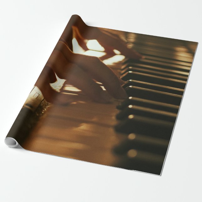 Papel De Presente Design de Piano Incrível (Desenrolado)
