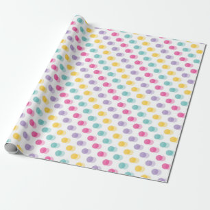 Papel De Presente Design de Pontos Coloridos com Mistura de Cores Vi