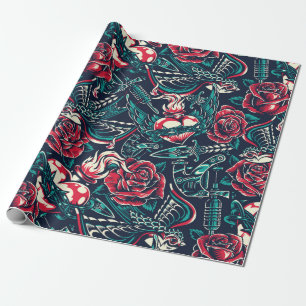 Papel De Presente Design de Tatuagem Retroativa