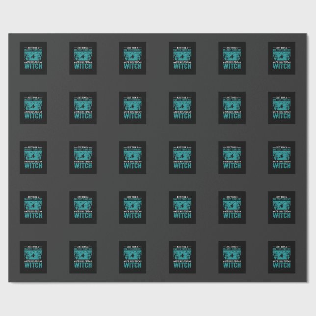 Papel De Presente Design de Teste de DNA de Bruxa de Halloween (Aberto)