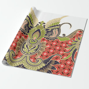 Papel De Presente design de têxteis digitais com belos decores de pu