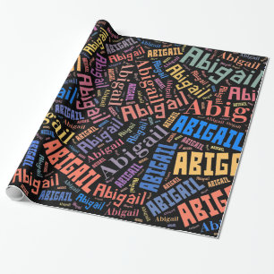 Papel De Presente DESIGN DE TEXTO de Nome ABIGAIL - Alterar plano de