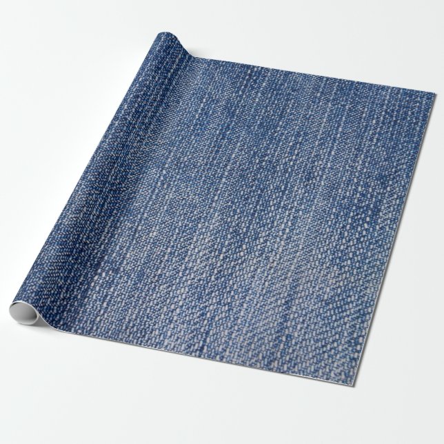 Papel De Presente Design de textura de denim azul (Desenrolado)