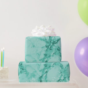 Papel De Presente Design de Textura de Mint Green Marble