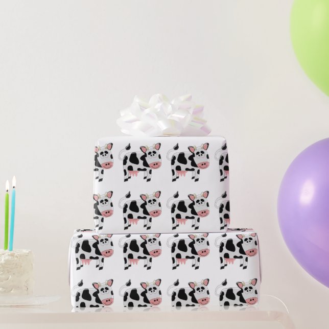 Papel De Presente Design de Vaca (Presentes para festas)