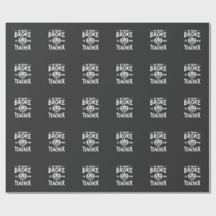 Papel De Presente Design Divertido de Professora de Halloween com Va