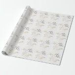 Papel De Presente Design do Anel de Casamento da Noite e do Groom<br><div class="desc">Noiva Elegante e Design de Casamento de Groom. ✔ NOTA: APENAS MUDE AS ÁREAS MODELO NECESSÁRIAS! 😀 Se necessário, você pode remover o texto e começar a adicionar o texto e a fonte que quiser. 📌 Se você precisar de mais personalização, clique no botão "Clique para personalizar mais" ou "Personalizar...</div>