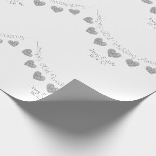 Papel De Presente design do aniversário de casamento do Diamond