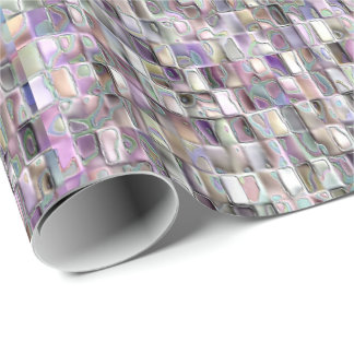 Papel De Presente Design do mosaico em um teste padrão Pastel