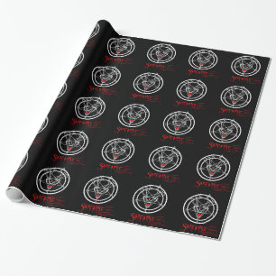 Papel De Presente Design do Natal do Pentagram de Santanist