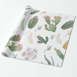 Papel De Presente Design dos cactos