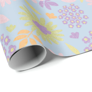Papel De Presente Design floral de Verão