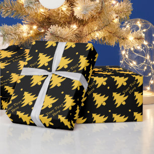 Papel De Presente design gráfico minimalista de ouro para natal