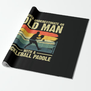 Papel De Presente Design Legal de Pickleball Para Homens Avô Pickleb