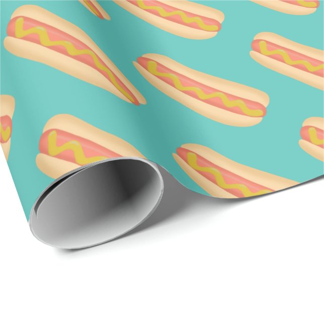 Papel De Presente design legal hot dog (Ponta do rolo)