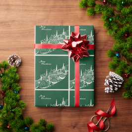 Papel De Presente Design Minimalista de Mesa de Natal Personalizado
