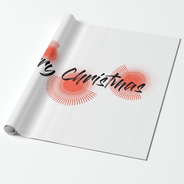 Papel De Presente Design moderno, alegre, divertido "Feliz Natal" (Desenrolado)