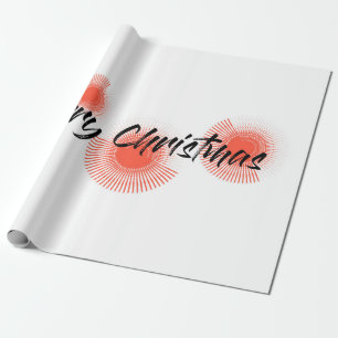 Papel De Presente design moderno, alegre e divertido "Feliz Natal"
