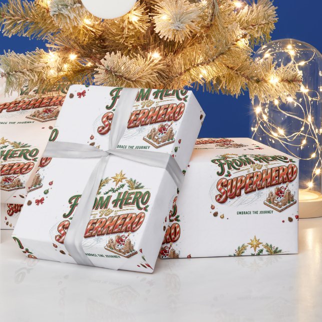 Papel De Presente Design Motivacional de Natal (Feriados)