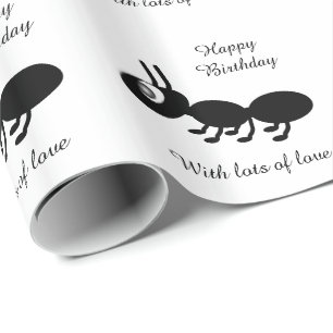 Papel De Presente Design personalizado da formiga