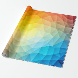 Papel De Presente Design poligonal do teste padrão no papel de