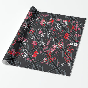 Papel De Presente Design preto da bandeira de Union Jack