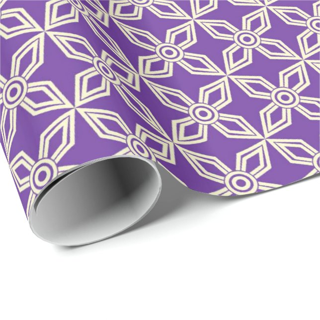 Papel De Presente Design roxo (Ponta do rolo)