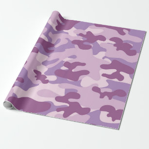 Papel De Presente Design roxo de Camo