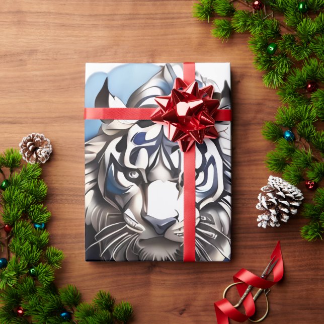 Papel De Presente Design Tiger (Presente de Natal)