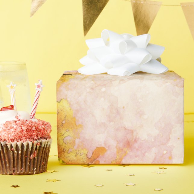 Papel De Presente Design triangular de diamante marmoreado (Festa de aniversário)