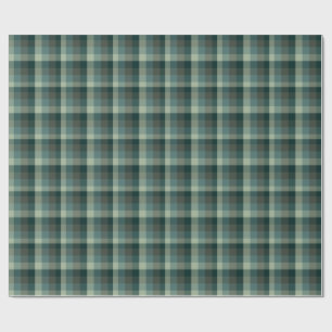 Papel De Presente Design Xadrez Gingham Verde 