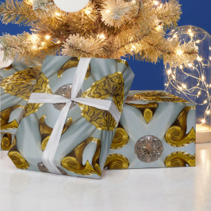 Papel De Presente Designer Elegante North Star Ridge Romântico