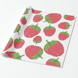 Papel De Presente Designo de Fruta de Framboesa