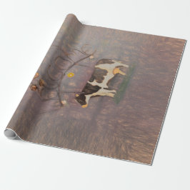 Papel De Presente Despojamento Rosa Fazenda da Rússia Ocidental