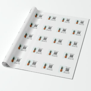 Papel De Presente Deta de negócios de código q r de comida de fruta