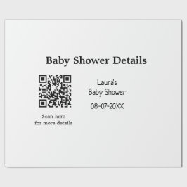 Papel De Presente DETALHES DO chá de fraldas CÓDIGO DE VERIFICAÇÃO Q