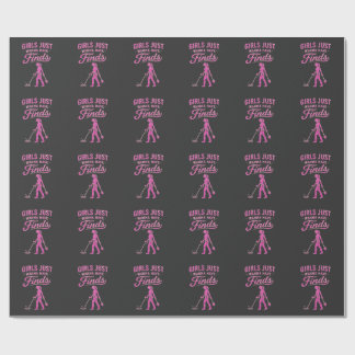 Papel De Presente Detecção de Metal Pink Lady