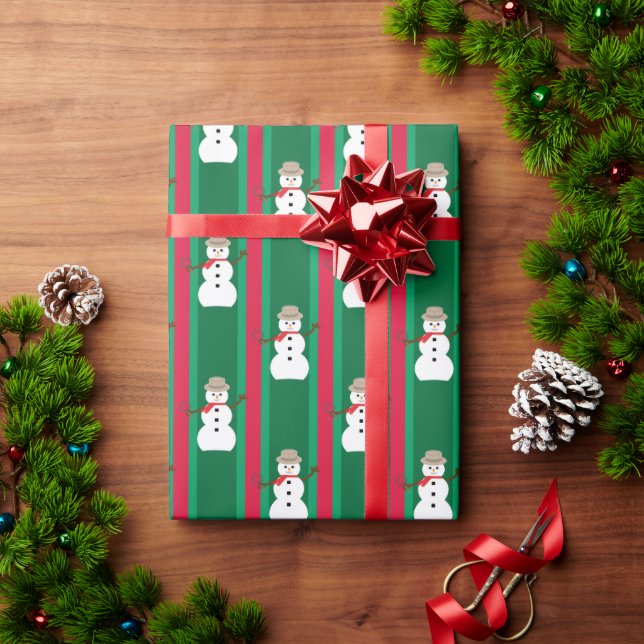 Papel De Presente Detetive do Boneco de Neve de Natal Divertido e El (Presente de Natal)