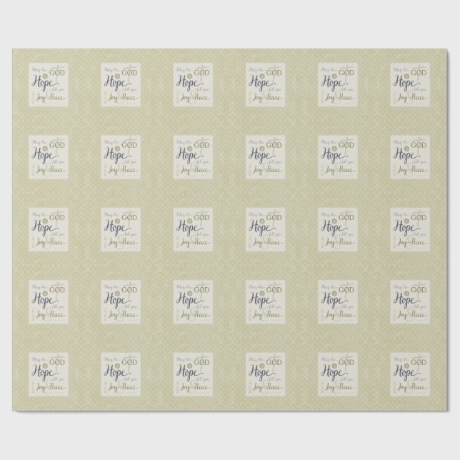 Papel De Presente Deus da Esperança Enche-te de Alegria & Paz (Aberto)