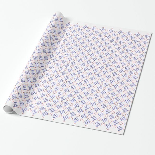Papel De Presente Deus Disse! Quatro Flores Vermelhas  (Desenrolado)