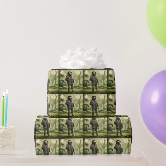 Papel De Presente "Devagar e Firme: Uma Luz Vestida para Golfe (Presentes para festas)