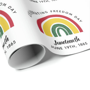 Papel De Presente Dia 18 de junho, Rainbow Celebrando o Dia da Liber