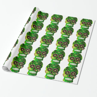Papel De Presente Dia da camisa inoperante da erva daninha do crânio