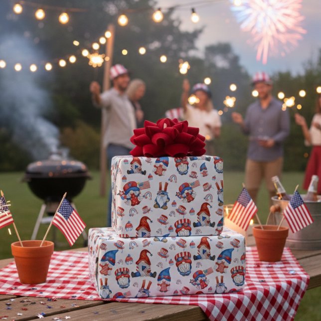 Papel De Presente Dia da Celebração da América do Trabalho Gnome (Criador carregado)