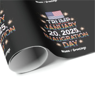 Papel De Presente Dia da Inauguração do Trump 20 de janeiro de 2025