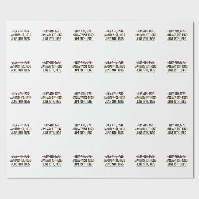 Papel De Presente Dia da Independência História Negra (Aberto)